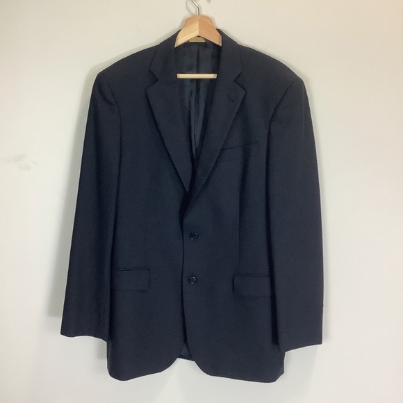 Ralph Lauren LRL 2 Button Blazer 41L Navy Wool Sport Coat Jacket - Picture 3 of 13